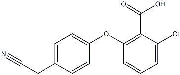 2-chloro-6-[4-(cyanomethyl)phenoxy]benzoic acid Struktur