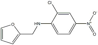 2-chloro-N-(furan-2-ylmethyl)-4-nitroaniline Struktur