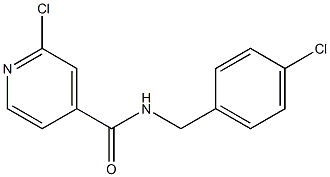 2-chloro-N-[(4-chlorophenyl)methyl]pyridine-4-carboxamide Struktur