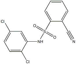 2-cyano-N-(2,5-dichlorophenyl)benzene-1-sulfonamide Struktur