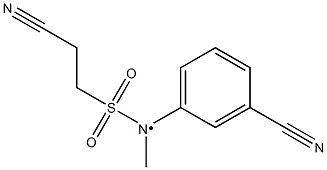 2-cyano-N-(3-cyanophenyl)-N-methylethane-1-sulfonamido Struktur