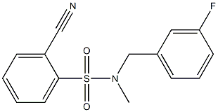 2-cyano-N-[(3-fluorophenyl)methyl]-N-methylbenzene-1-sulfonamide Struktur