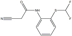 2-cyano-N-{2-[(difluoromethyl)thio]phenyl}acetamide Struktur