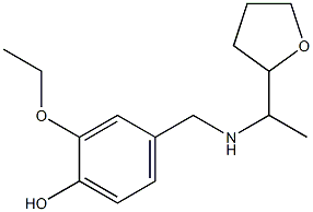 2-ethoxy-4-({[1-(oxolan-2-yl)ethyl]amino}methyl)phenol Struktur