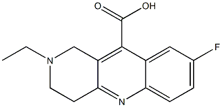 2-ethyl-8-fluoro-1H,2H,3H,4H-benzo[b]1,6-naphthyridine-10-carboxylic acid Struktur