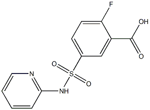 2-fluoro-5-(pyridin-2-ylsulfamoyl)benzoic acid Struktur