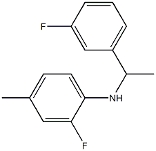 2-fluoro-N-[1-(3-fluorophenyl)ethyl]-4-methylaniline Struktur