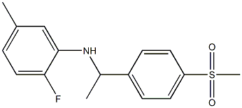 2-fluoro-N-[1-(4-methanesulfonylphenyl)ethyl]-5-methylaniline Struktur