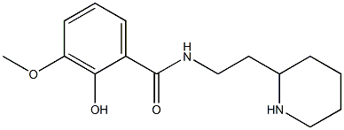 2-hydroxy-3-methoxy-N-(2-piperidin-2-ylethyl)benzamide Struktur