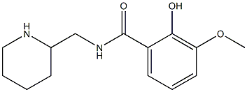 2-hydroxy-3-methoxy-N-(piperidin-2-ylmethyl)benzamide Struktur