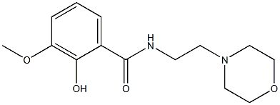 2-hydroxy-3-methoxy-N-[2-(morpholin-4-yl)ethyl]benzamide Struktur