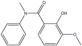 2-hydroxy-3-methoxy-N-methyl-N-phenylbenzamide Struktur