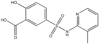 2-hydroxy-5-[(3-methylpyridin-2-yl)sulfamoyl]benzoic acid Struktur