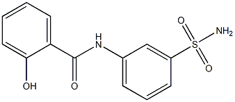 2-hydroxy-N-(3-sulfamoylphenyl)benzamide Struktur