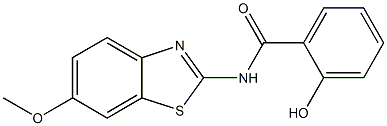 2-hydroxy-N-(6-methoxy-1,3-benzothiazol-2-yl)benzamide Struktur