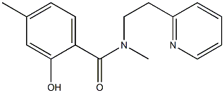 2-hydroxy-N,4-dimethyl-N-[2-(pyridin-2-yl)ethyl]benzamide Struktur