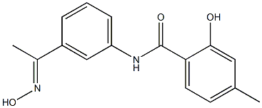 2-hydroxy-N-{3-[1-(hydroxyimino)ethyl]phenyl}-4-methylbenzamide Struktur