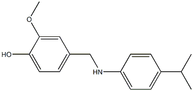 2-methoxy-4-({[4-(propan-2-yl)phenyl]amino}methyl)phenol Struktur