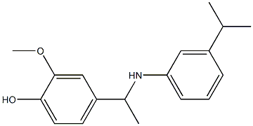 2-methoxy-4-(1-{[3-(propan-2-yl)phenyl]amino}ethyl)phenol Struktur