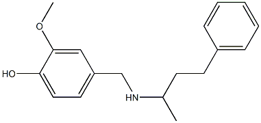 2-methoxy-4-{[(4-phenylbutan-2-yl)amino]methyl}phenol Struktur