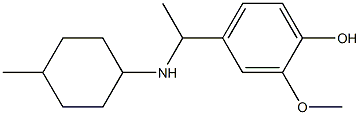 2-methoxy-4-{1-[(4-methylcyclohexyl)amino]ethyl}phenol Struktur