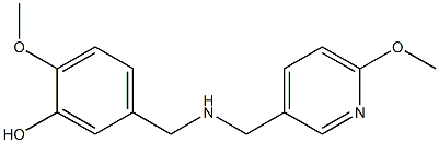 2-methoxy-5-({[(6-methoxypyridin-3-yl)methyl]amino}methyl)phenol Struktur