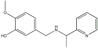 2-methoxy-5-({[1-(pyridin-2-yl)ethyl]amino}methyl)phenol Struktur