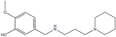 2-methoxy-5-({[3-(piperidin-1-yl)propyl]amino}methyl)phenol Struktur