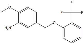 2-methoxy-5-[2-(trifluoromethyl)phenoxymethyl]aniline Struktur