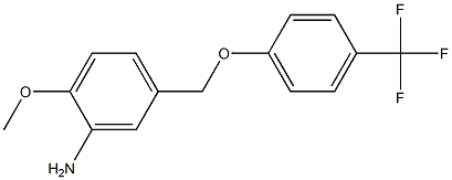 2-methoxy-5-[4-(trifluoromethyl)phenoxymethyl]aniline Struktur