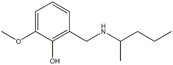 2-methoxy-6-[(pentan-2-ylamino)methyl]phenol Struktur