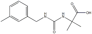 2-methyl-2-({[(3-methylbenzyl)amino]carbonyl}amino)propanoic acid Struktur