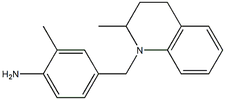 2-methyl-4-[(2-methyl-1,2,3,4-tetrahydroquinolin-1-yl)methyl]aniline Struktur