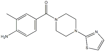 2-methyl-4-{[4-(1,3-thiazol-2-yl)piperazin-1-yl]carbonyl}aniline Struktur