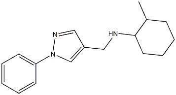 2-methyl-N-[(1-phenyl-1H-pyrazol-4-yl)methyl]cyclohexan-1-amine Struktur