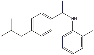 2-methyl-N-{1-[4-(2-methylpropyl)phenyl]ethyl}aniline Struktur