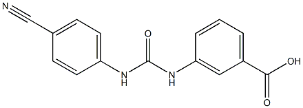 3-({[(4-cyanophenyl)amino]carbonyl}amino)benzoic acid Struktur