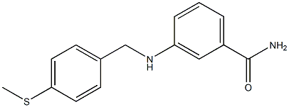 3-({[4-(methylsulfanyl)phenyl]methyl}amino)benzamide Struktur