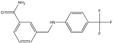 3-({[4-(trifluoromethyl)phenyl]amino}methyl)benzamide Struktur