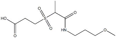 3-({1-[(3-methoxypropyl)carbamoyl]ethane}sulfonyl)propanoic acid Struktur