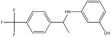 3-({1-[4-(trifluoromethyl)phenyl]ethyl}amino)phenol Struktur