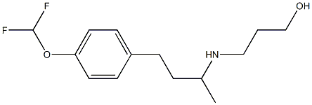 3-({4-[4-(difluoromethoxy)phenyl]butan-2-yl}amino)propan-1-ol Struktur