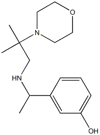 3-(1-{[2-methyl-2-(morpholin-4-yl)propyl]amino}ethyl)phenol Struktur