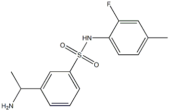 3-(1-aminoethyl)-N-(2-fluoro-4-methylphenyl)benzene-1-sulfonamide Struktur