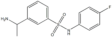 3-(1-aminoethyl)-N-(4-fluorophenyl)benzene-1-sulfonamide Struktur