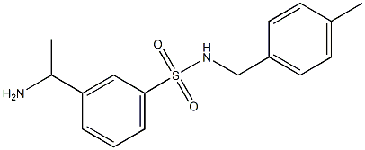 3-(1-aminoethyl)-N-[(4-methylphenyl)methyl]benzene-1-sulfonamide Struktur