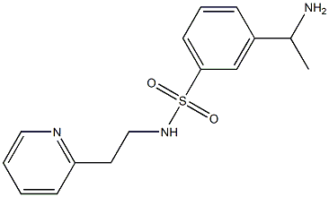 3-(1-aminoethyl)-N-[2-(pyridin-2-yl)ethyl]benzene-1-sulfonamide Struktur