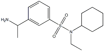 3-(1-aminoethyl)-N-cyclohexyl-N-ethylbenzene-1-sulfonamide Struktur