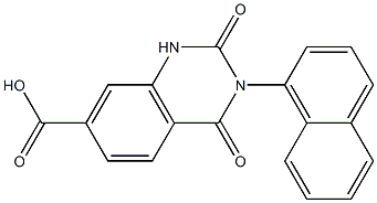 3-(1-naphthyl)-2,4-dioxo-1,2,3,4-tetrahydroquinazoline-7-carboxylic acid Struktur