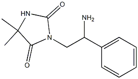 3-(2-amino-2-phenylethyl)-5,5-dimethylimidazolidine-2,4-dione Struktur